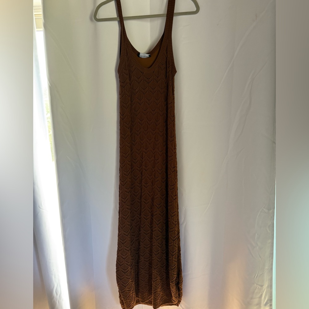Kittenish Chocolate Knit Maxi Dress